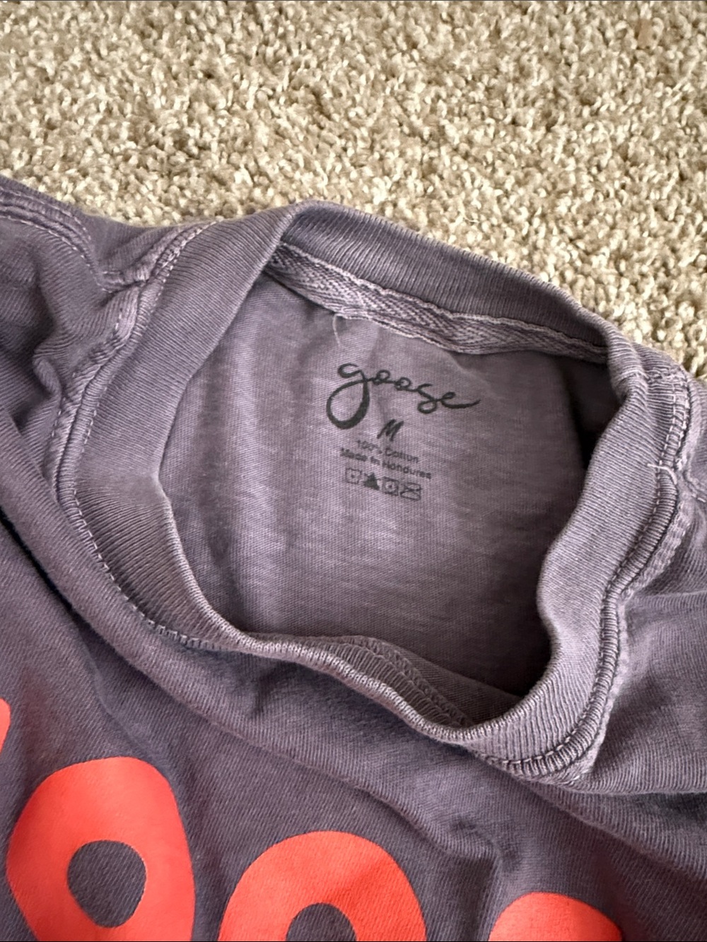 Goose Graphic Tee with Neon Goose Print size M - Picture 3 of 4
